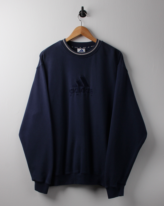 00s Adidas Golf Navy Graphic Crewneck Sweatshirt (M)
