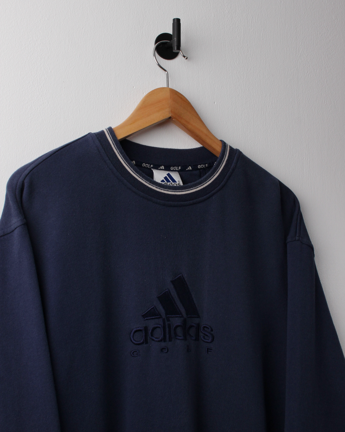 00s Adidas Golf Navy Graphic Crewneck Sweatshirt (M)
