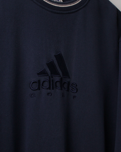 00s Adidas Golf Navy Graphic Crewneck Sweatshirt (M)