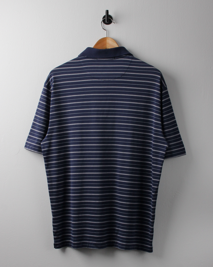00s Nike Tiger Woods Collection Navy Striped Polo (M)