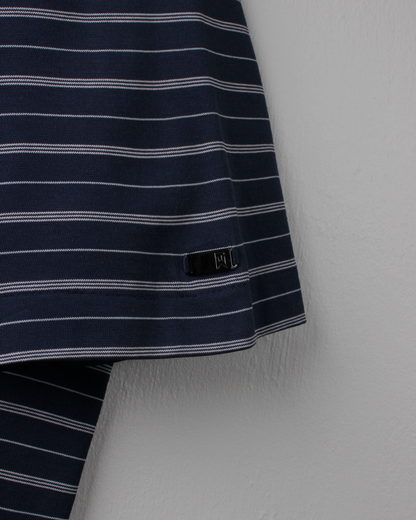 00s Nike Tiger Woods Collection Navy Striped Polo (M)