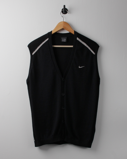 00s Nike Black Wool Cardigan (L)