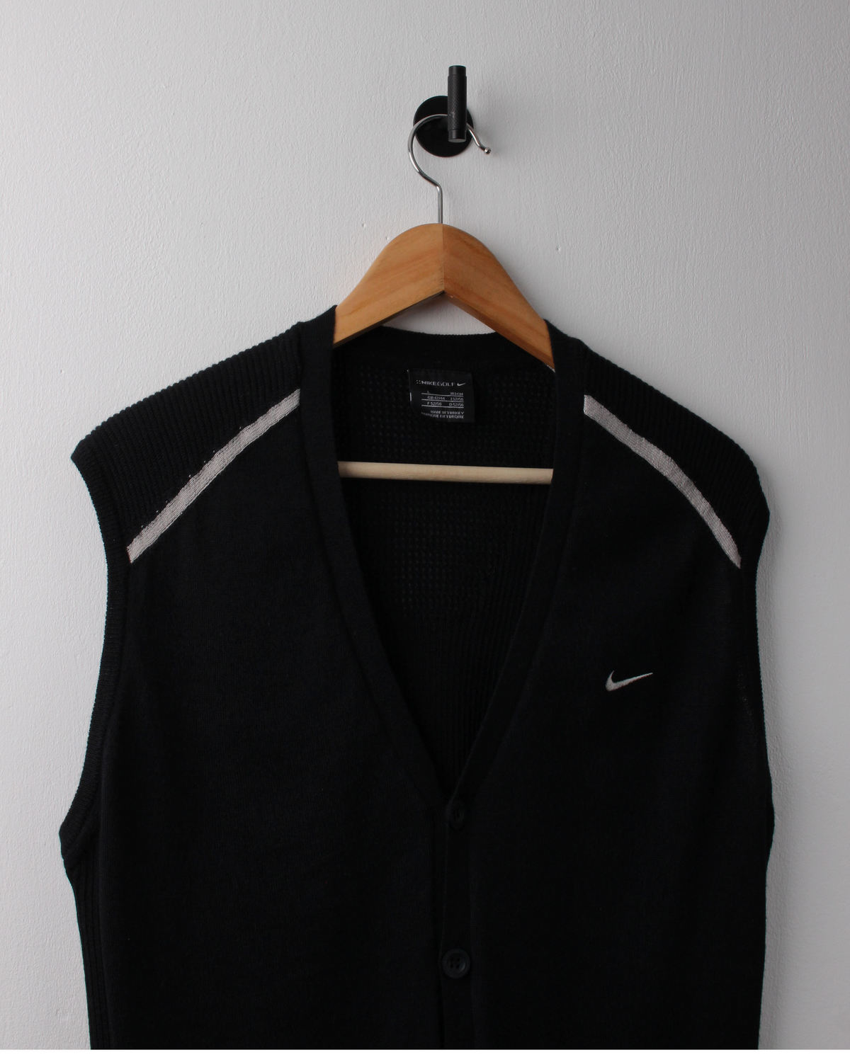 00s Nike Black Wool Cardigan (L)