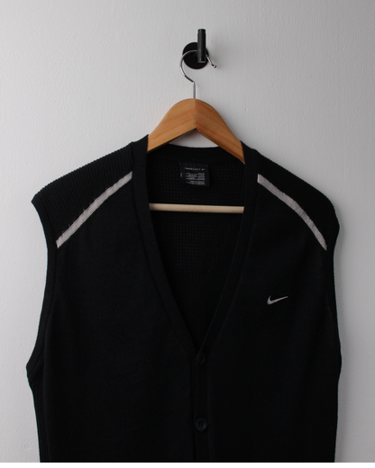 00s Nike Black Wool Cardigan (L)