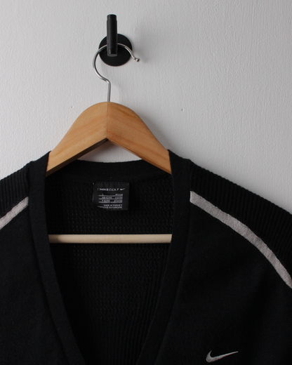 00s Nike Black Wool Cardigan (L)