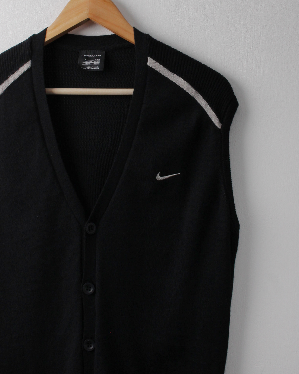 00s Nike Black Wool Cardigan (L)