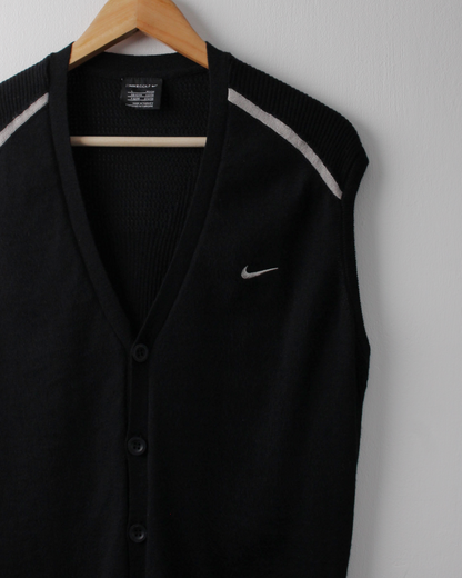 00s Nike Black Wool Cardigan (L)