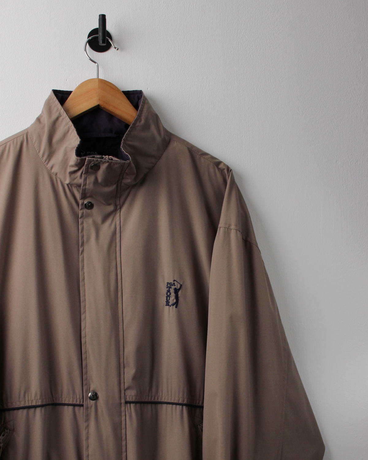 90s PGA Tour Tan Full Zip Jacket (L)