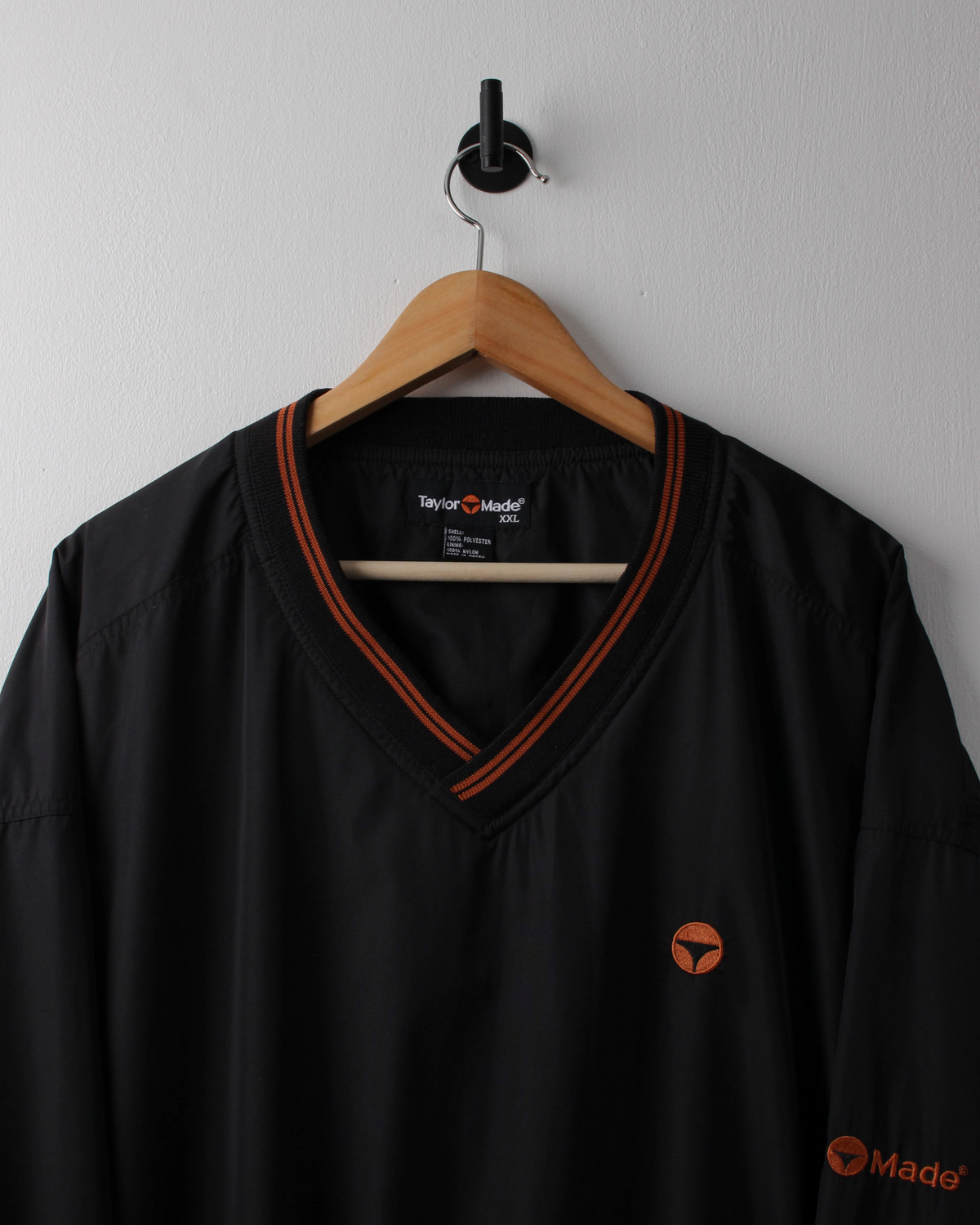 90s TaylorMade Black & Orange Windbreaker (XXL)
