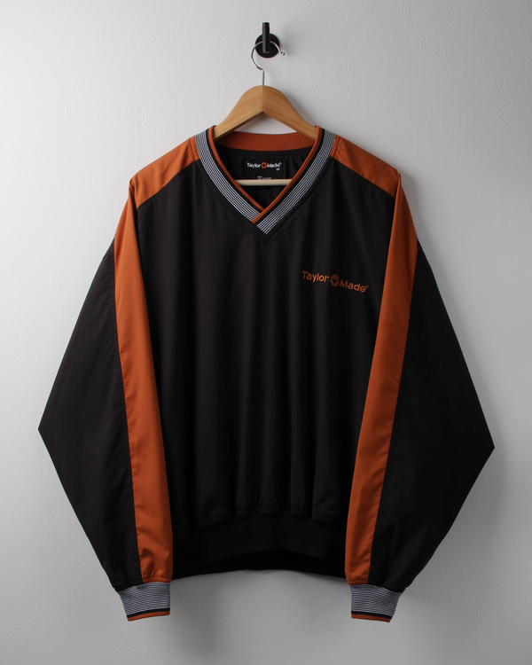 90s TaylorMade Black & Orange Windbreaker (M)