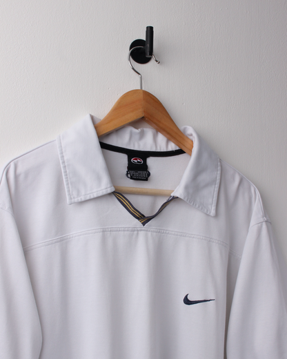 90s Nike Tiger Woods Yin Yang White Buttonless Polo (L)
