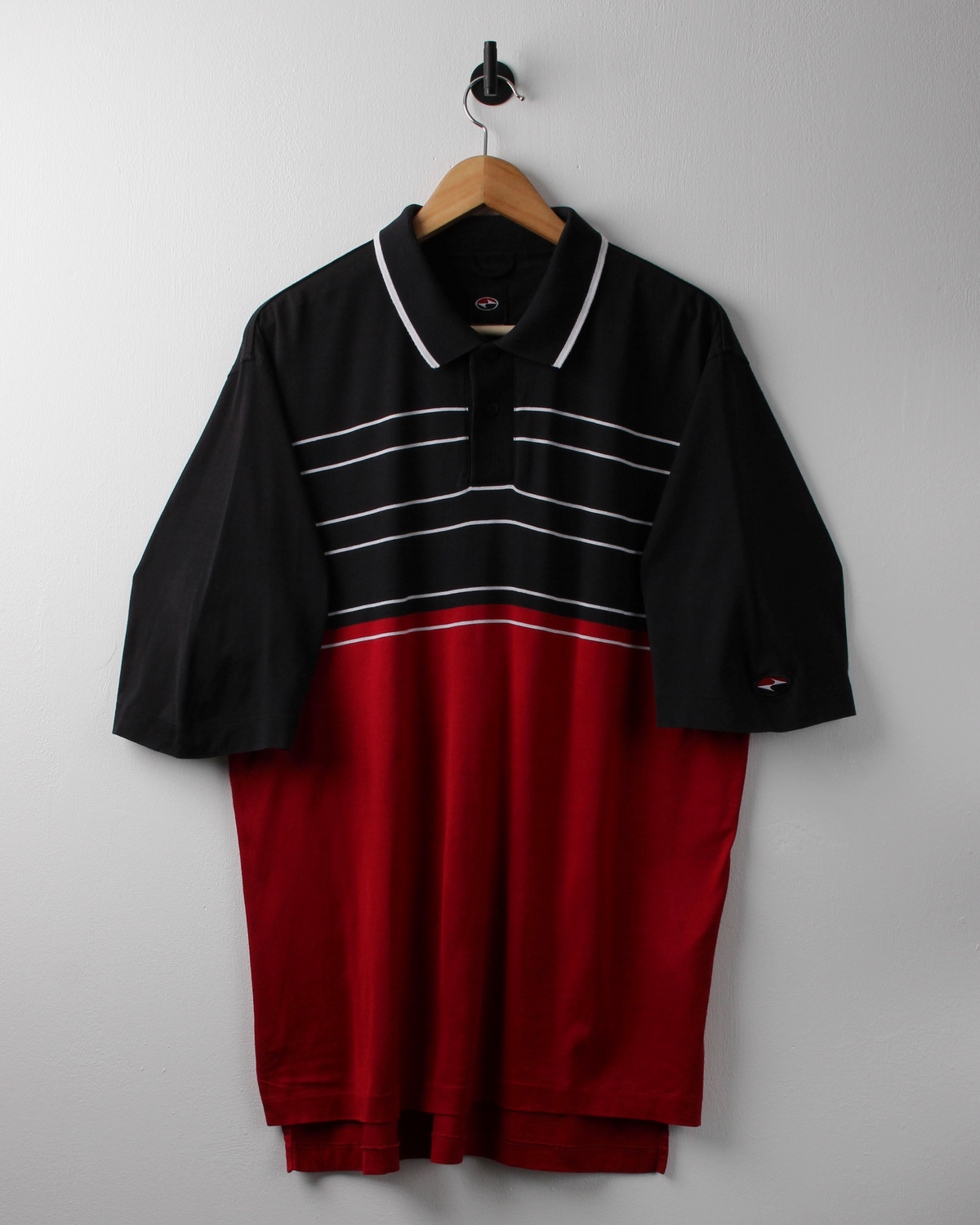 90s Nike Tiger Woods Yin Yang Black & Red Polo (L)