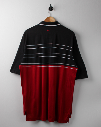 90s Nike Tiger Woods Yin Yang Black & Red Polo (L)