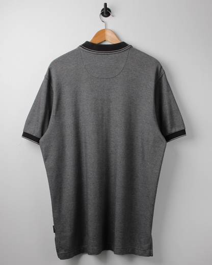 00s Nike Grey/Black Polo (L)