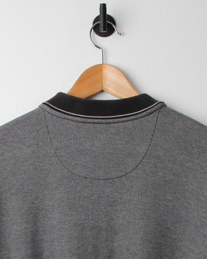 00s Nike Grey/Black Polo (L)
