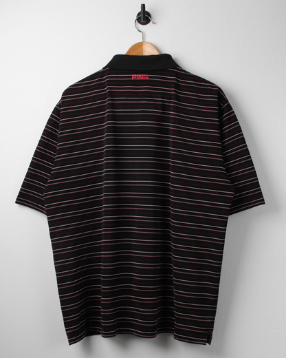 Modern Ping Black/Pink Striped Polo (L)