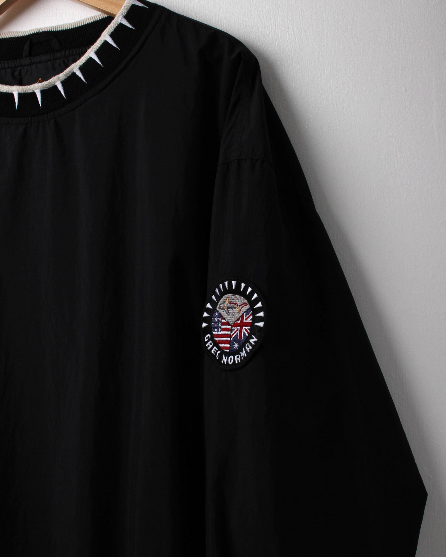 90s Greg Norman Black Crewneck Windbreaker (L)