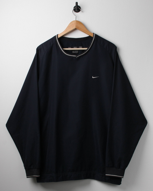 00s Nike Shield Logo Navy Lightweight Windbreaker (L)