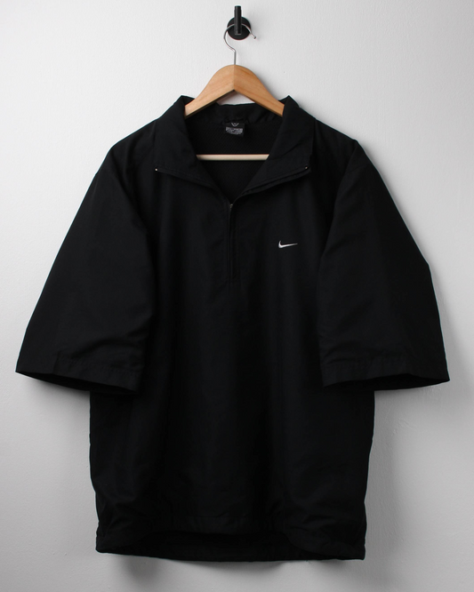 00s Nike Black Short Sleeve Windbreaker (L)