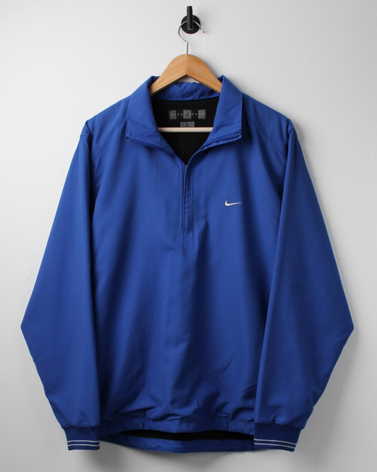 00s Nike Shield Logo Blue Quarter Zip Jacket (M)