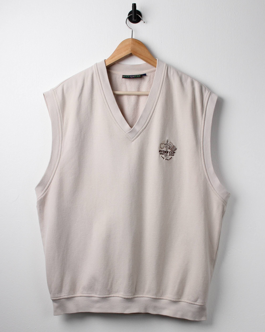 2001 Ryder Cup Glenmuir Cream Cotton Golf Vest (L)
