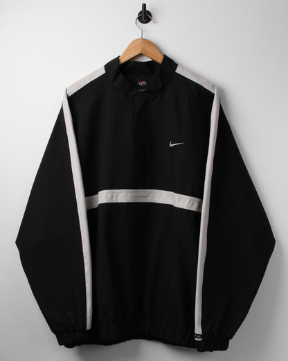 90s Nike Tiger Woods Yin Yang Black/White Quarter Zip Windbreaker (XL)