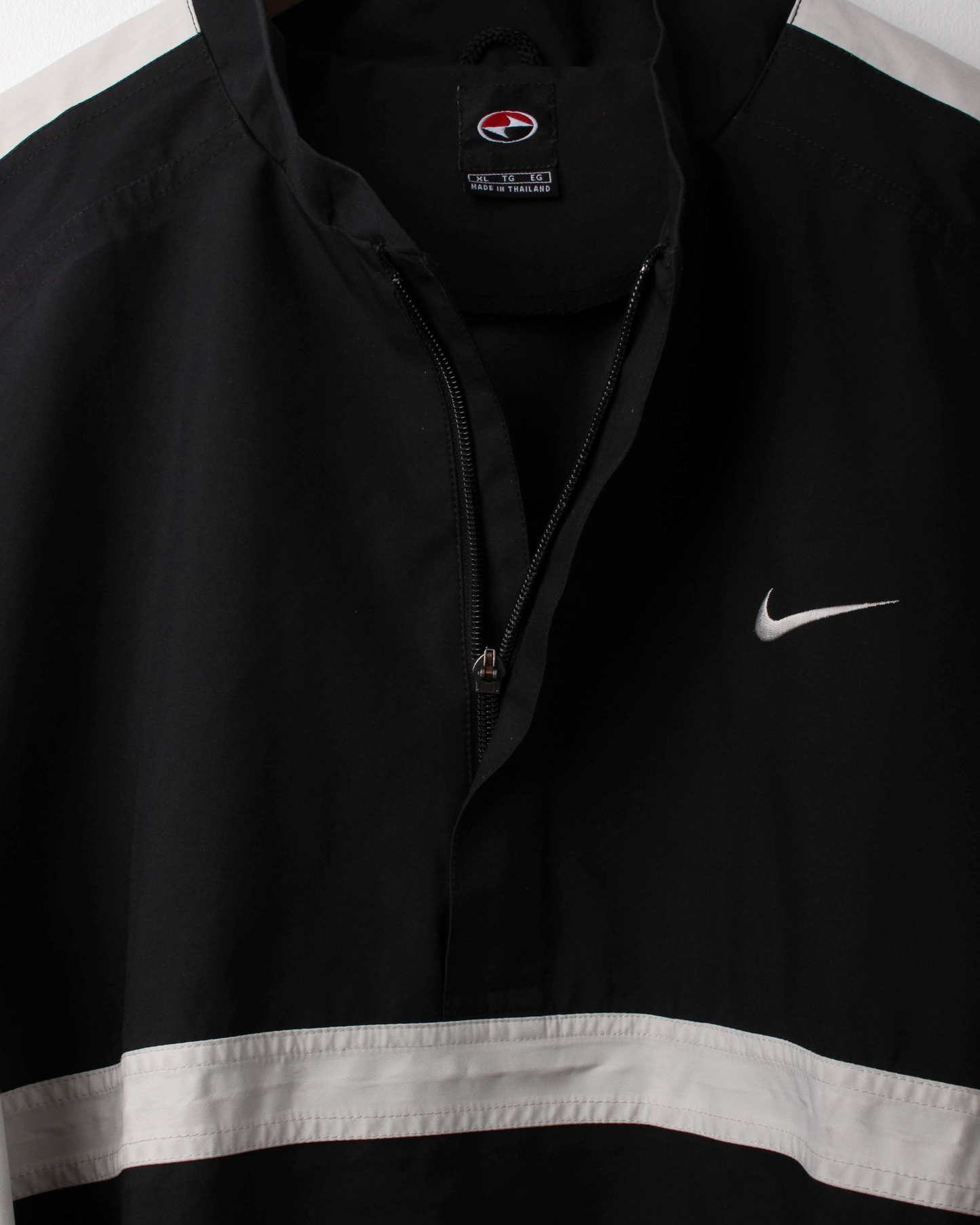90s Nike Tiger Woods Yin Yang Black/White Quarter Zip Windbreaker (XL)