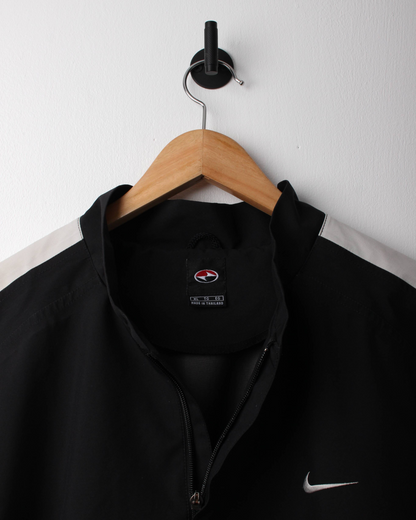 90s Nike Tiger Woods Yin Yang Black/White Quarter Zip Windbreaker (XL)