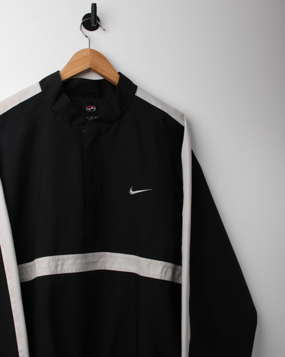 90s Nike Tiger Woods Yin Yang Black/White Quarter Zip Windbreaker (XL)