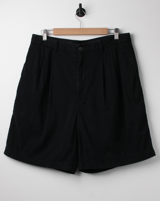 90s Greg Norman Black Pleated Golf Shorts (34W)