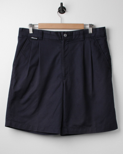 00s Mizuno Navy Pleated Golf Shorts (34W)