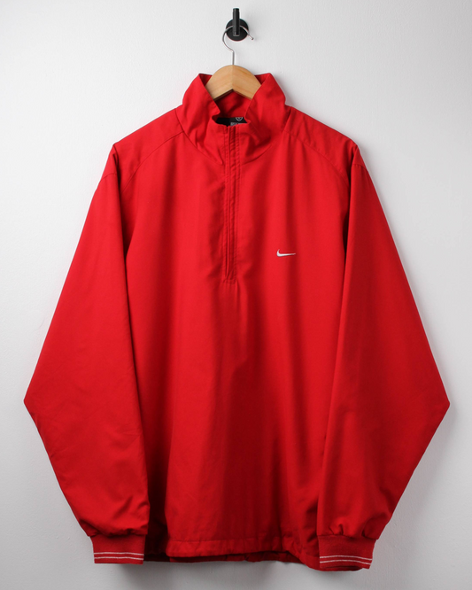 00s Nike Red Quarter Zip Windbreaker (XL)