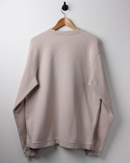 00s Nike Cream/Black V-Neck Sweatshirt (M)