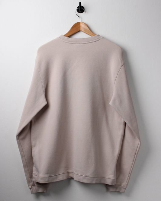 00s Nike Cream/Black V-Neck Sweatshirt (M)