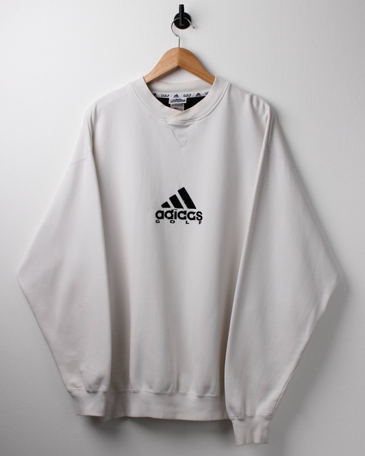 00s Adidas Golf Cream Crewneck Sweatshirt (XL)