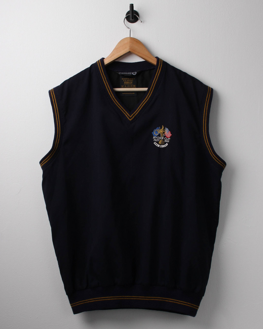 2001 Ryder Cup Navy Windbreaker Golf Vest (M)