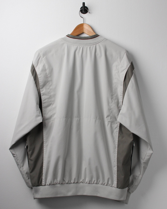 00s Nike Cream/Khaki V-Neck Windbreaker (L)