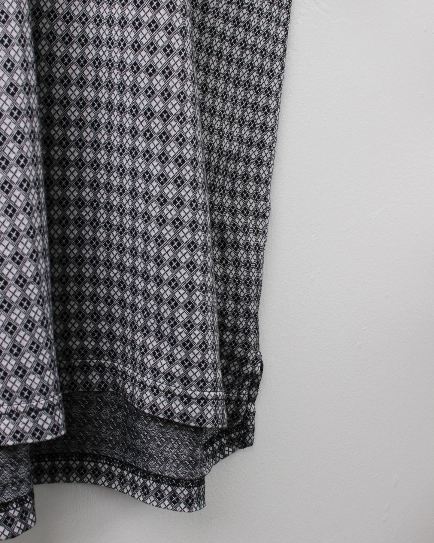 90s Ashworth Black & White Abstract Pattern Polo (XXL)
