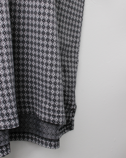 90s Ashworth Black & White Abstract Pattern Polo (XXL)