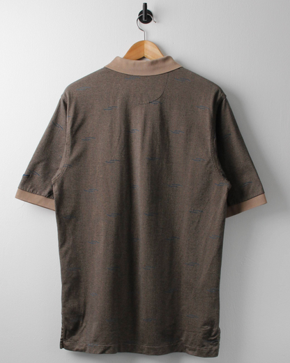 90s Nike Marsh Creek Brown Abstract Polo (L)