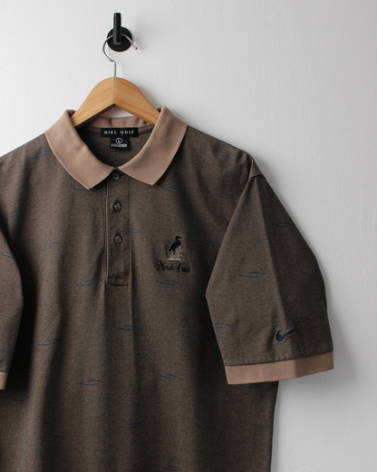 90s Nike Marsh Creek Brown Abstract Polo (L)