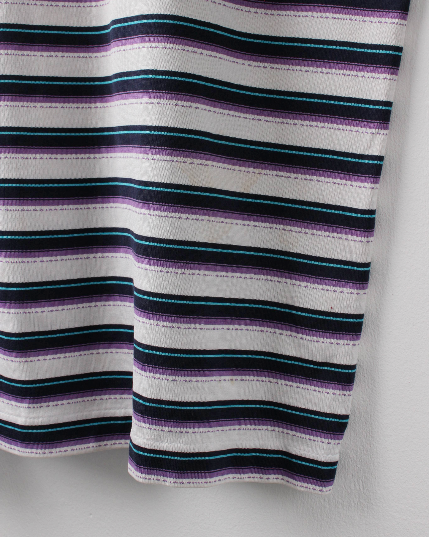 00s Nike Tiger Woods White, Navy & Purple Striped Polo (L)