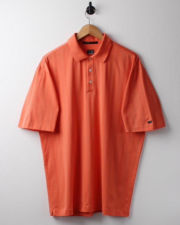 00s Nike Tiger Woods Peach Textured Polo (L)