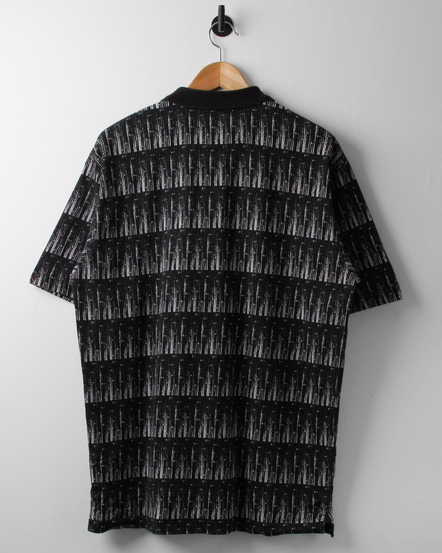 90s Greg Norman Black & White Abstract Polo (M)