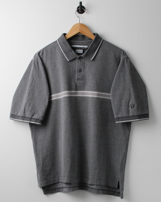 90s Nike Tiger Woods Shield Logo Patterned Polo (M)