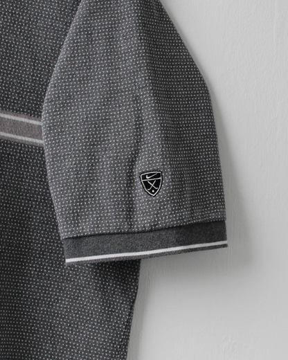 90s Nike Tiger Woods Shield Logo Patterned Polo (M)