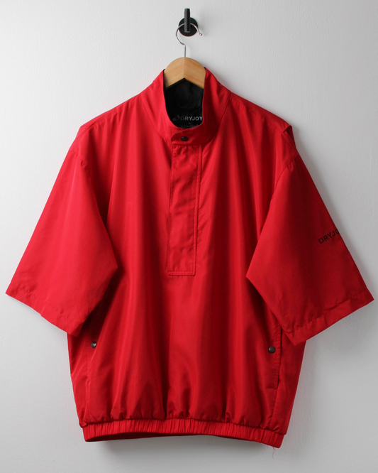 00s DryJoys by FootJoy Red Short Sleeve Windbreaker (M)