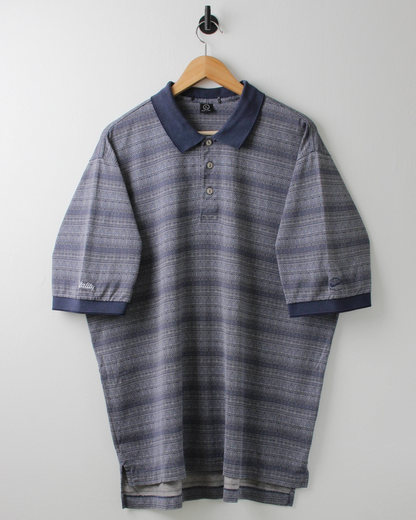90s Nike Blue Gradient Patterned Polo (L)