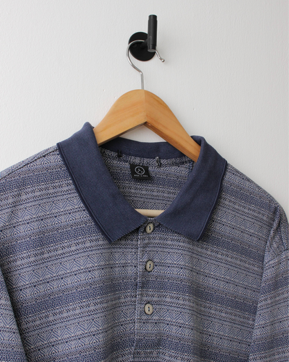 90s Nike Blue Gradient Patterned Polo (L)