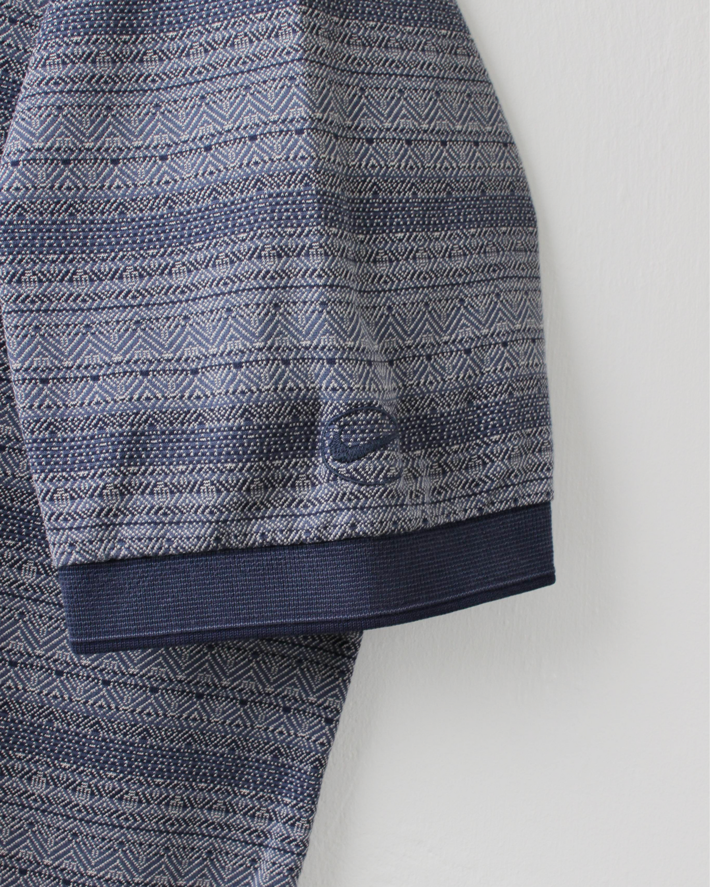 90s Nike Blue Gradient Patterned Polo (L)